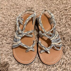 Elegant Striped Women's Sandals